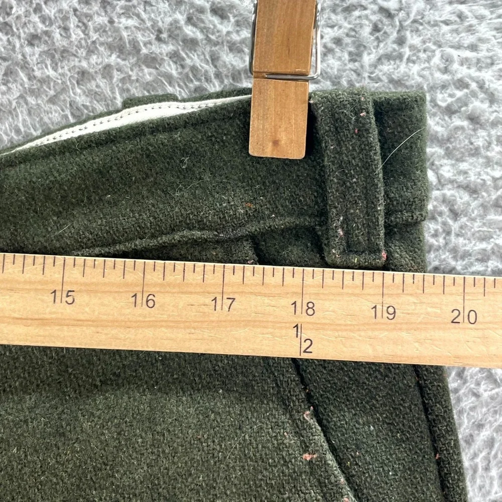 Vintage Wool Hunting Pants Mens 39x26* Green Outdoor Workwear Camp Uniform Retro